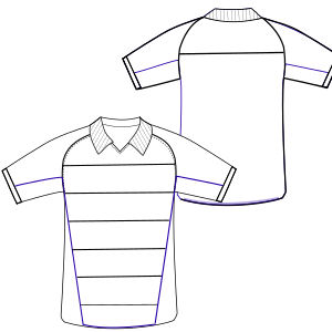 Fashion sewing patterns for MEN T-Shirts T-Shirt football 3003